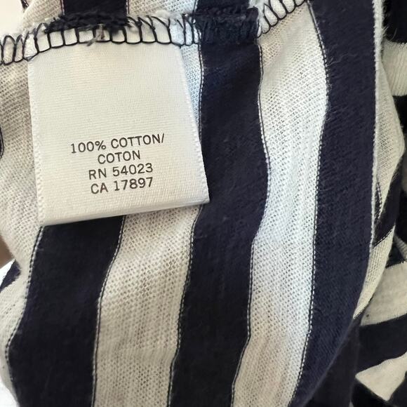Banana Republic dress women’s size XXS Navy blue White Striped Short Sleeve - Picture 4 of 8